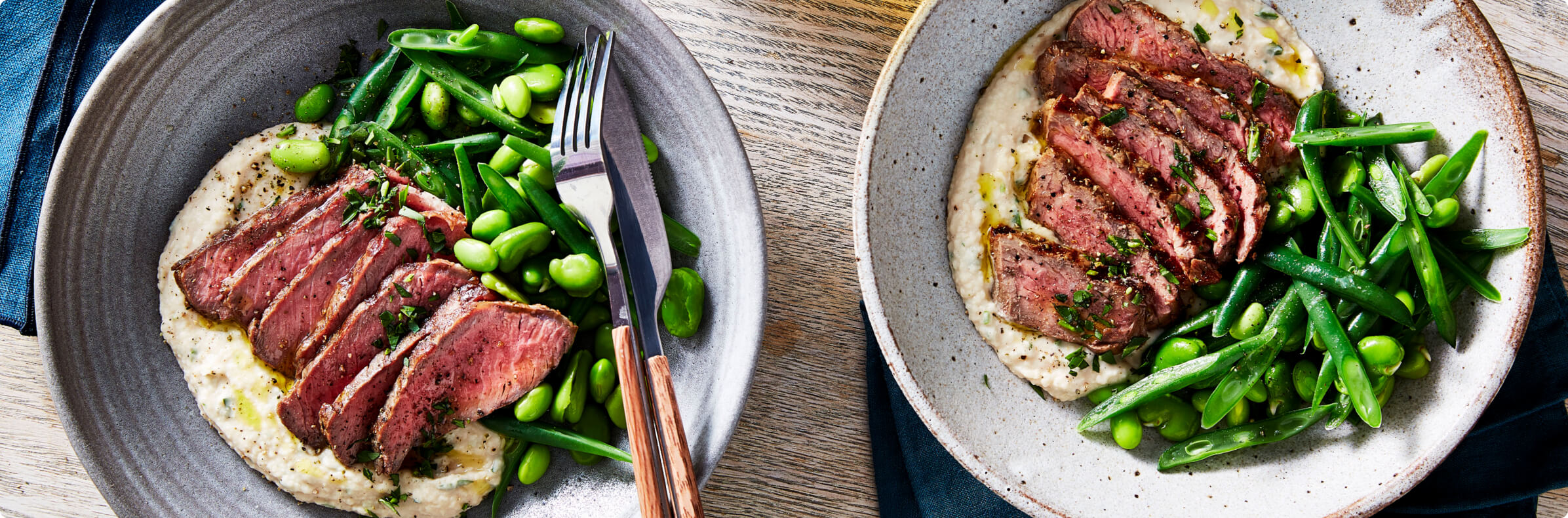 Scotch Fillet with White Bean Puree